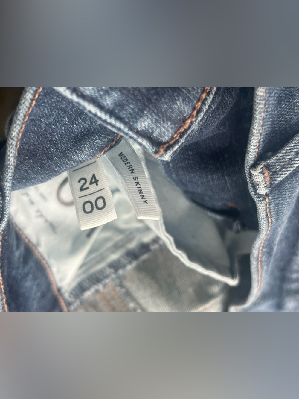 LOFT Y2K Indigo Skinny Stretch Jeans 24 Normcore Midrise Denim EUC Basic Baddie - Picture 9 of 9